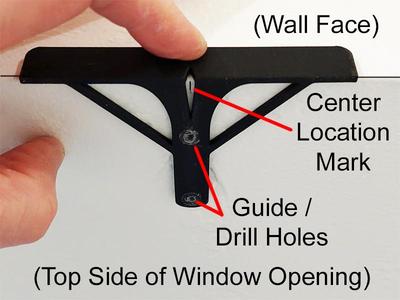 Mini-Blind Mounting Bracket Hole Alignment Guide / Jig / Tool