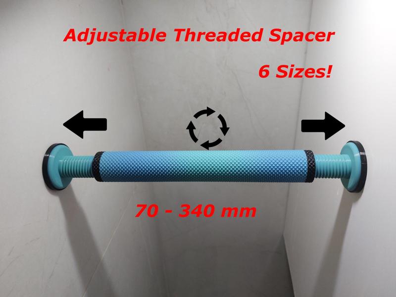 Adjustable Threaded Spacer with TPU Pad 70-340 mm