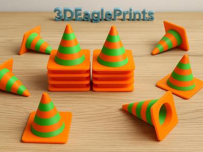 Mini Traffic Cone – Stackable 3D Print 
