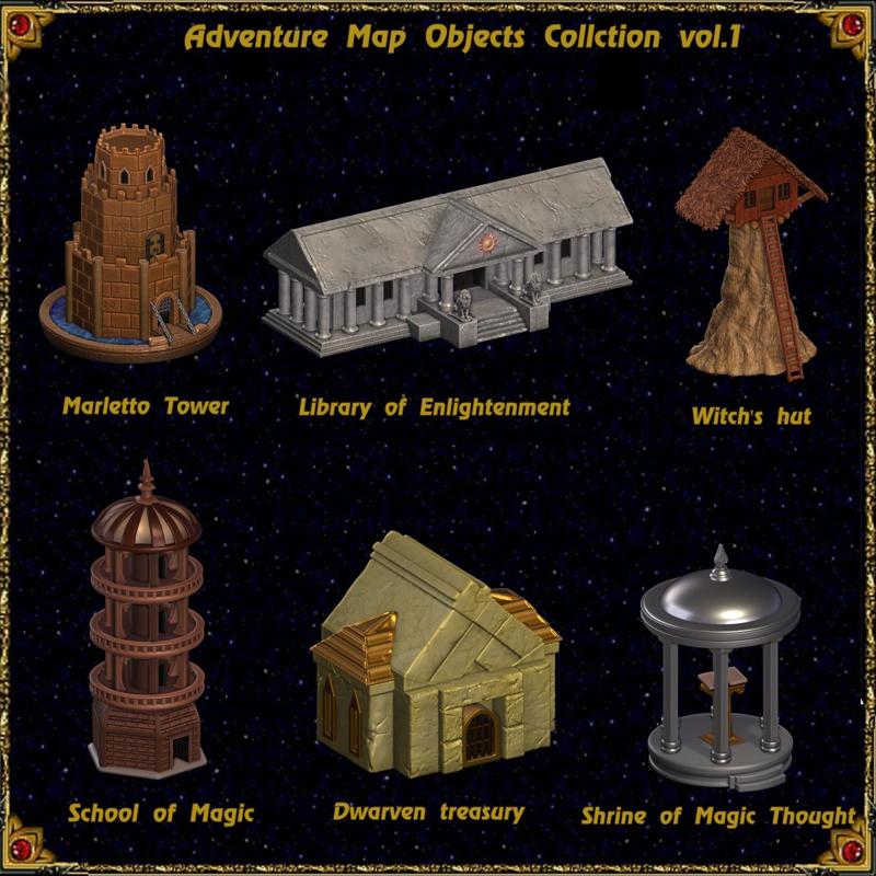 Heroes 3 Adventure Map miniatures collection
