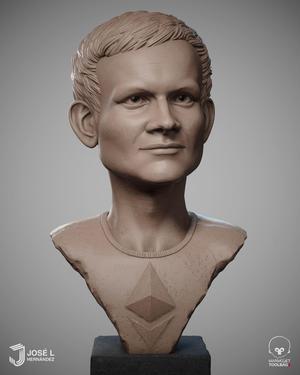Bust of Vitalik Buterin - Ethereum