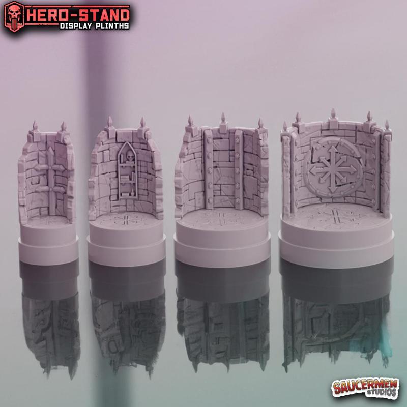Hero-Stand Display Plinths - Forbidden Cult (Round)