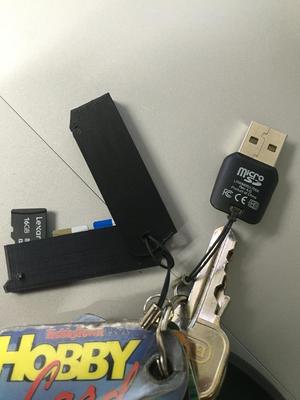 SD Card Keychain Print In Place Remix