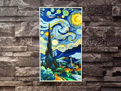 Hueforge The Starry Night Van Gogh