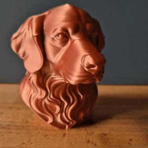Golden Retriever Bust – Realistic Dog Sculpture