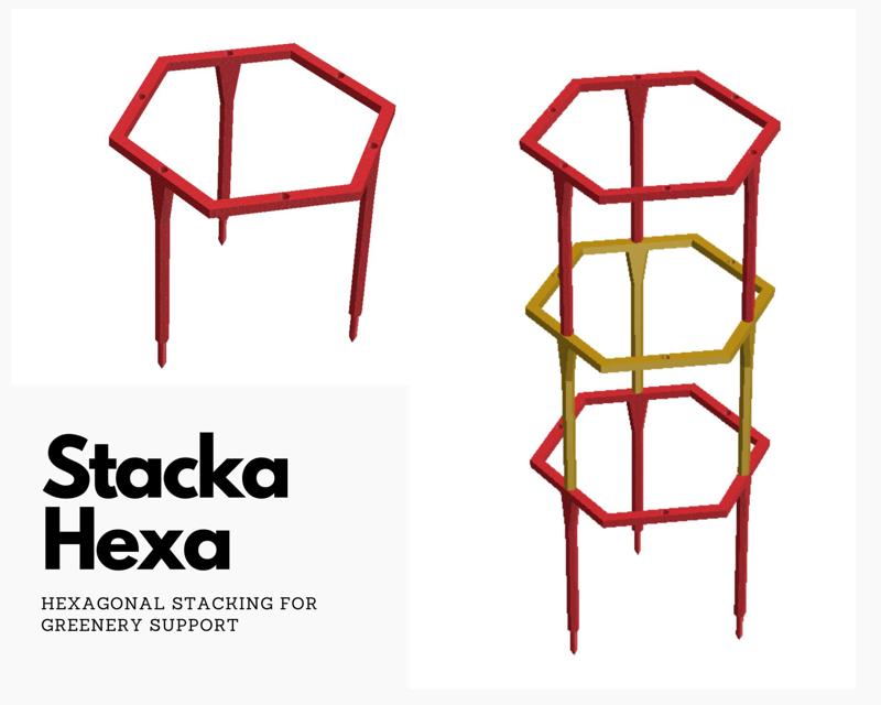 StackaHexa: Hexagonal Stacking for Plant Support