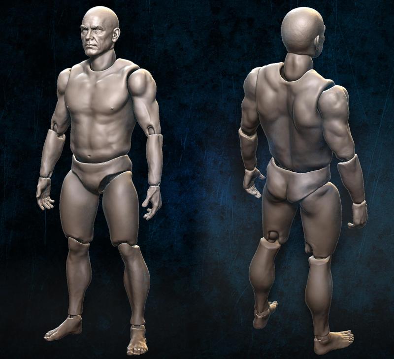 Action Figure 3D Printing male Movable body Action Figure Toy Draw Mannequin