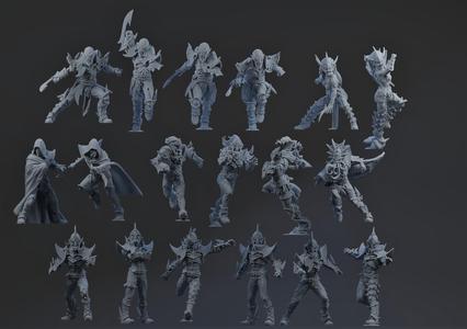 Fantasy Footbal Dark Elves COMPLETE team - Presupported