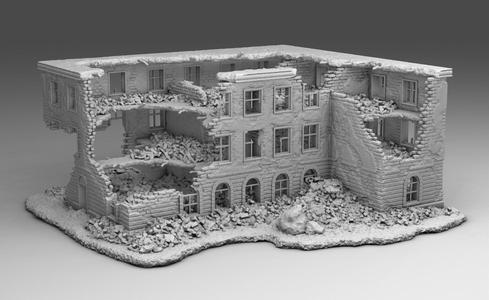 Destroyed house