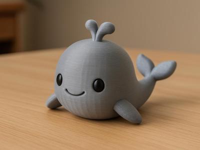 Smiley Whale – Cute Print-in-Place Buddy
