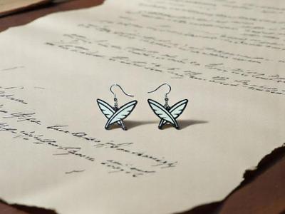 Writer feathers earrings