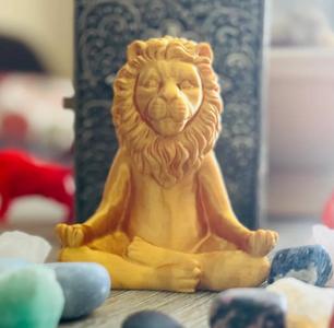 Meditating Lion Sculpture   