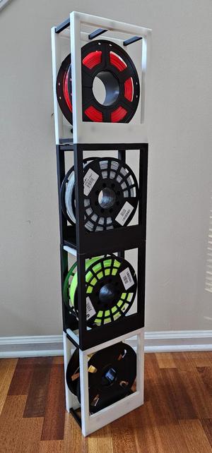 Vertical Filament Shelf W/ Rollers ALL 3D PRINTED!