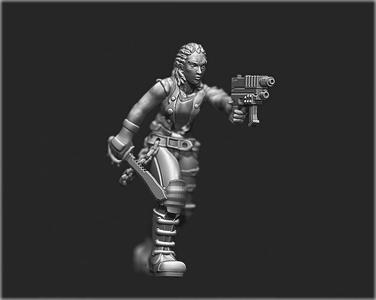 female human Street samurai  from shadowrun rpg