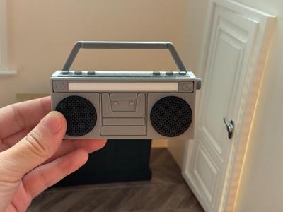 Retro Mini Boombox for Miniature Dollhouse