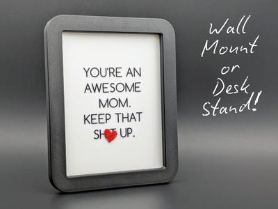 Awesome Mom Framed Art for Desk or Wall