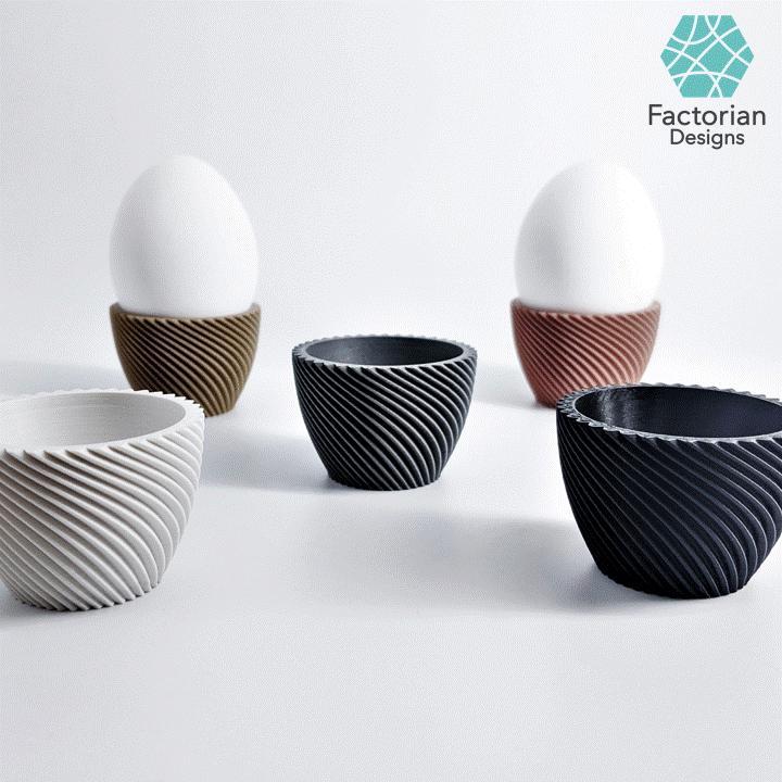Egg Cup "Unbowed" 3D Print Stl File | Bambu Studio 3MF included | Easter Gift