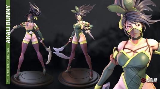 Akali Bunny STL Ready for 3D Printing