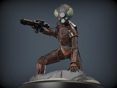4-LOM droid bounty hunter from star wars