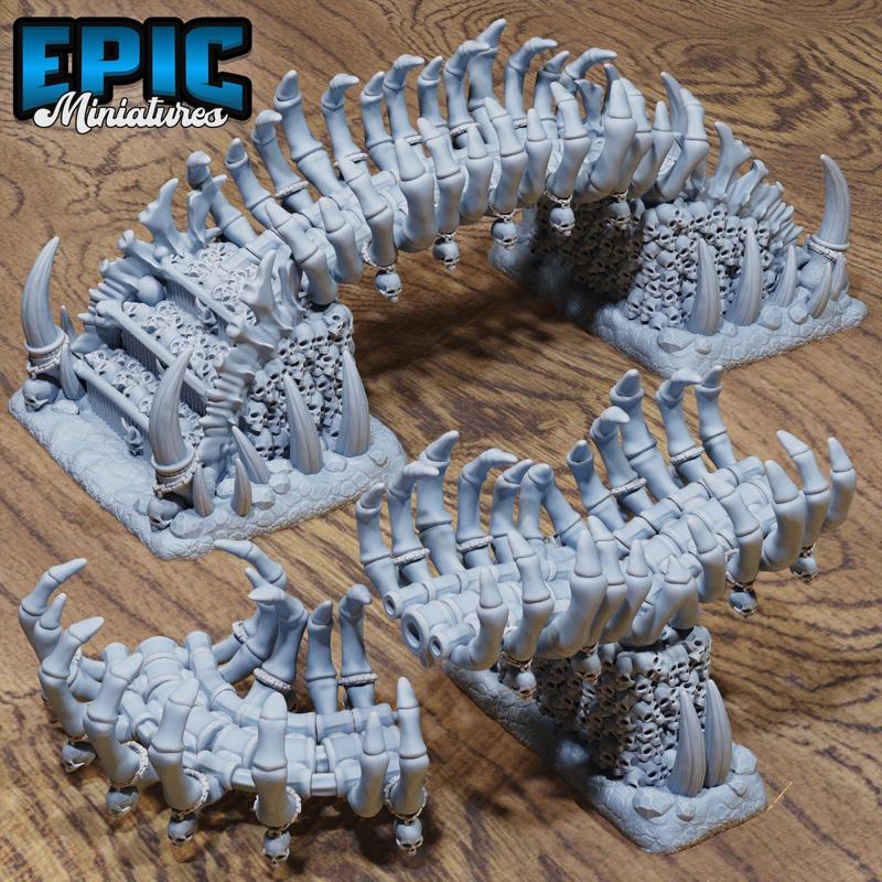 Bone Bridge / Skelet City Item / Undead Beast Town Decoration / Evil Zombie Village Environment / Rotting Humanoid Kingdom / Skeleton Monster Overpass / Graveyard Encounter