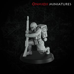 Fanatic trooper praying