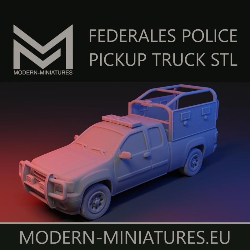 Federales Police Pickup Truck