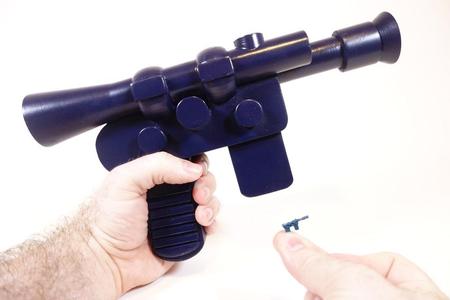 Life Size Han Solo Blaster (Vintage Kenner Star Wars Action Figure Inspired)