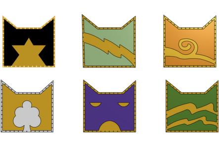 Warrior  Cats - 6 CLAN patches, 2-3 color NO AMS