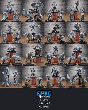 Cultist Circle Set / Demon Summoning Encounter / Cult Ritual Collection / Pre-Supported