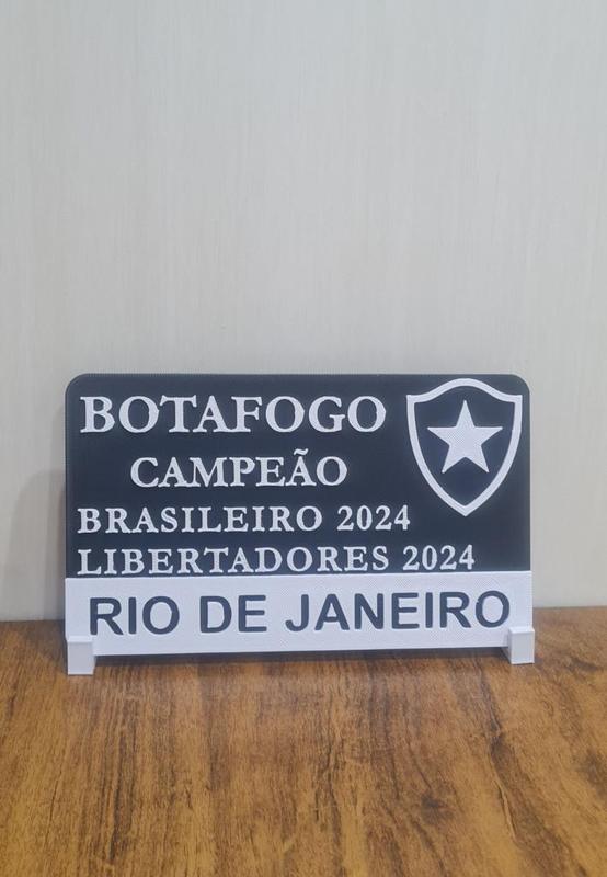 Placa Botafogo Campeão