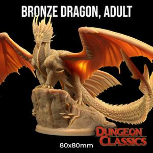 Adult Bronze Dragon | PRESUPPORTED | Dungeon Classics