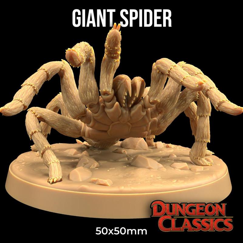 Giant Spider (Tarantula) | PRESUPPORTED | Dungeon Classics