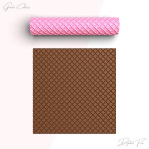 Leather Fabric Texture Roller For Polymer Clay, Leather Clay Texture Rolling Pin, Clay Tool, No:1424