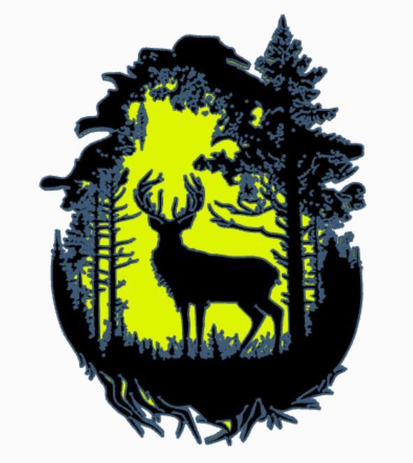 deer in the woods wall art, sign, wall decor, dual extruder