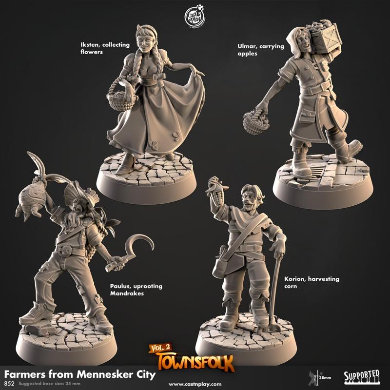 Farmers from Mennesker City (Pre-Supported) | Cast n Play