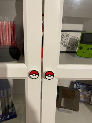 IKEA BILLY Door Handle in Pokéball Design
