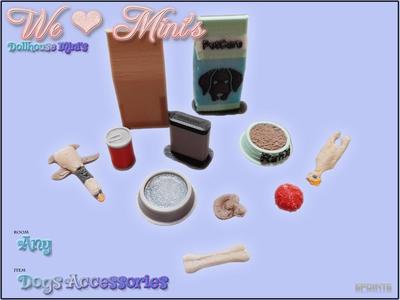 Dollhouse - Dogs Accessories 1:18 1:12