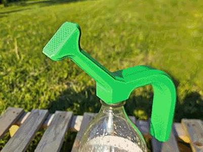 Bottle watering spout - (print in place)
