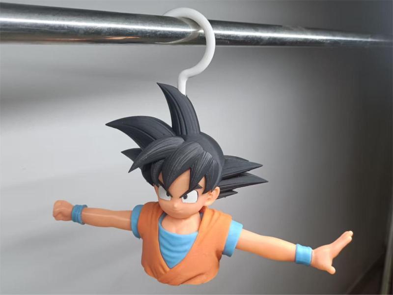 Dragon Ball Goku Coat Rack Disassembled and Color Separated