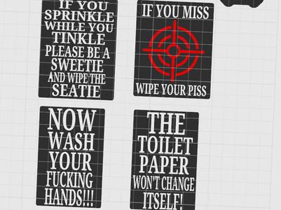 toilet signs