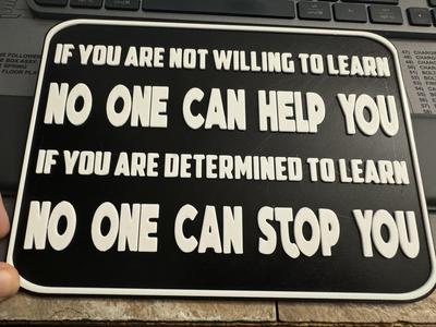 Insirational Sign about Learning - No One Can Stop You