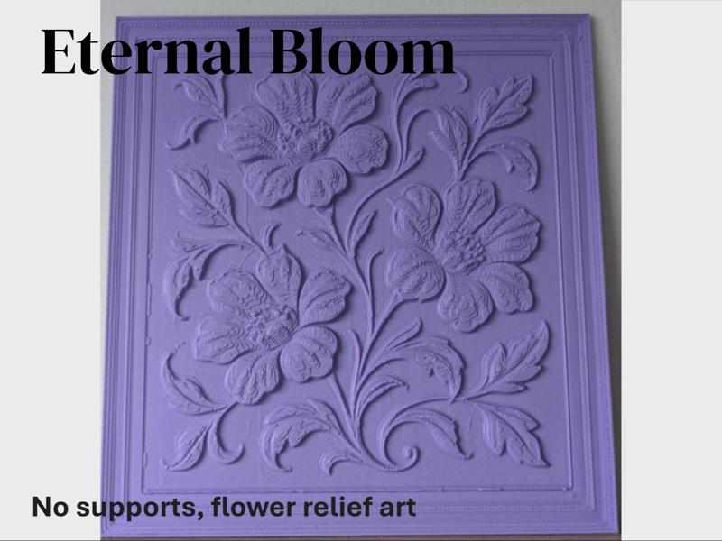 Eternal Bloom - Flower Relief Art