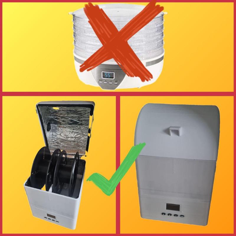 350W Compatible - 2 Spools Filament Dryer for Silvercrest/Quigg 350W Food Dehydrator