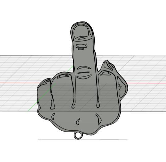 Middle Finger Keychain