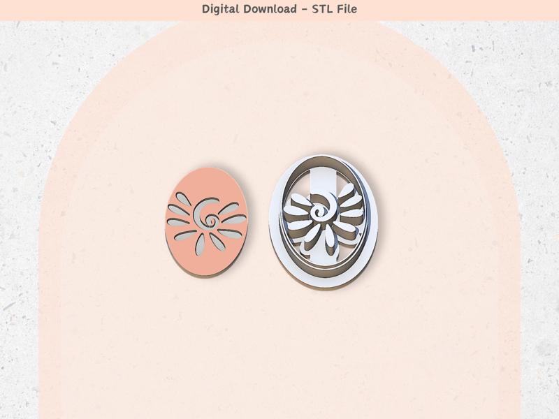Flower Clay Cutter for Polymer Clay | Floral 17 | Digital STL File | Clay Tools | 5 Sizes