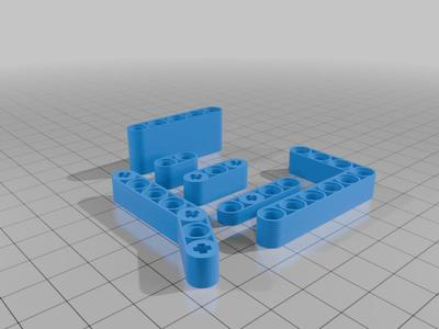Customizable LEGO Technic-Compatible Beam