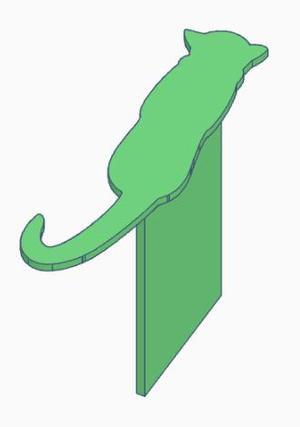 Cat Bookmark 6.stl