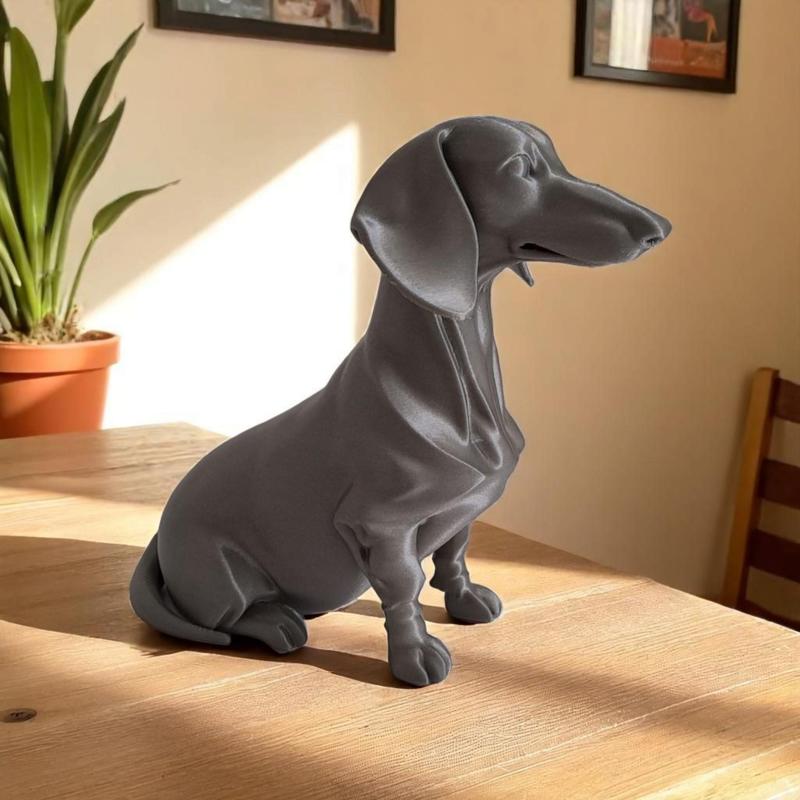 Minimalist Modern Dachshund Figure, Sculpture