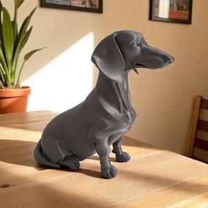 Minimalist Modern Dachshund Figure, Sculpture