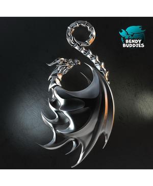 Dragon Amulet / Necklace Pendant / Gothic Jewelry / Death Punk Rock / Keychain Accessory